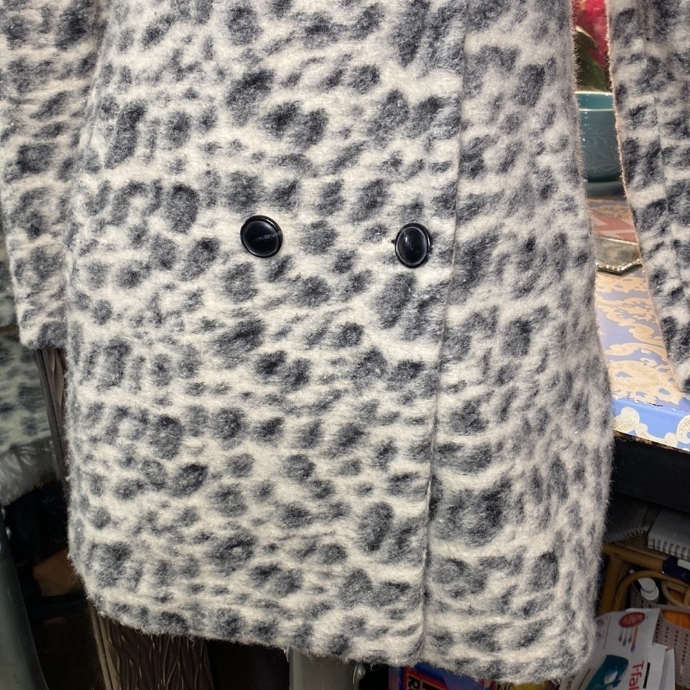 🌷CLEMENTS Ribeiro🌷Leopard Print Wool Coat - Picture 4 of 11